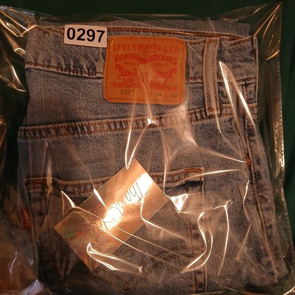 Levi Strauss & Co. Blue Jeans 512 34x32 Tapered Legs (0297A7) - Picture 9 of 9